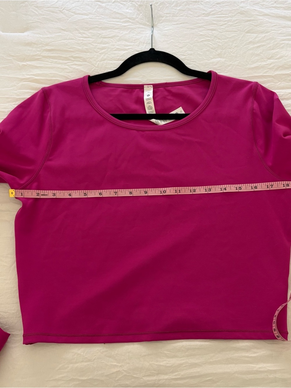 Lululemon Women’s Ripened Raspberry Wunder Train Cropped Long Sleeve Shirt - Picture 12 of 12